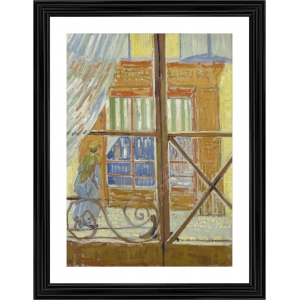 Generic View of a Butchers Shop 1888 Painting With Wood Photo Frame (Multicolor)