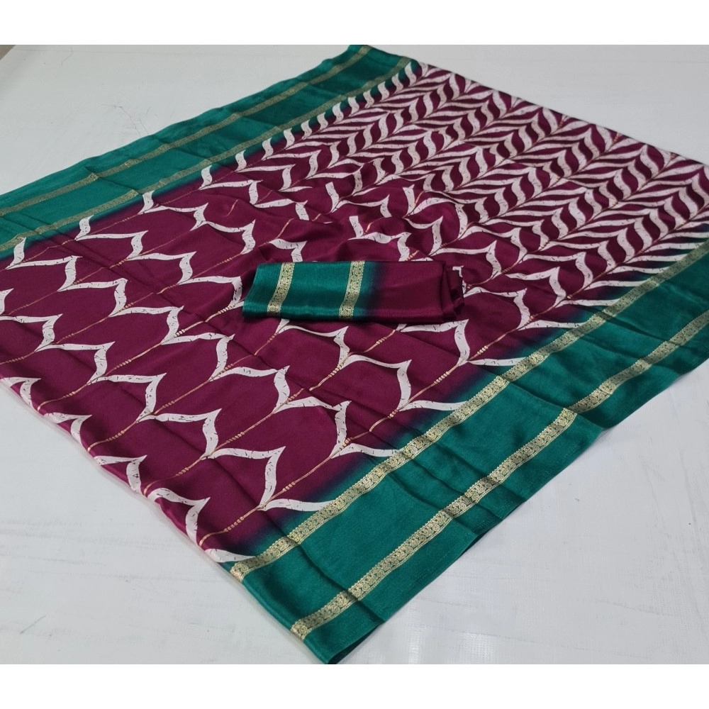 Generic Women's Cotton Printed Saree With Unstitched Blouse (Red, 5-5 Mtrs) Generic Women's Cotton Printed Saree With Unstitched Blouse (Red, 5-5 Mtrs)