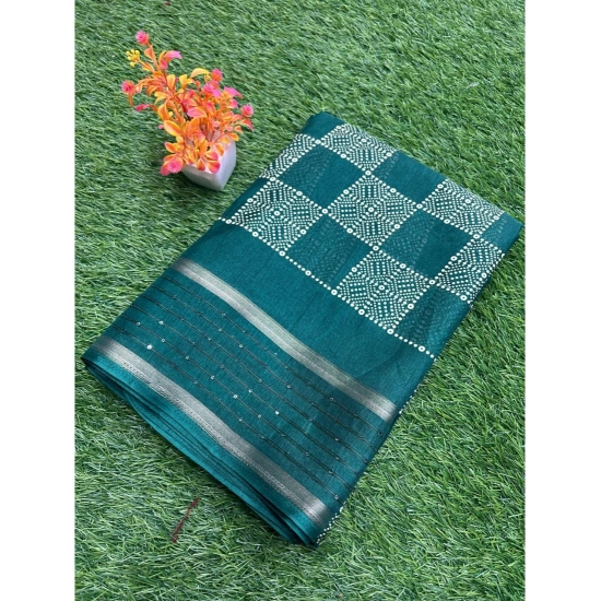 Generic Women's Art Silk Printed Saree With Unstitched Blouse (Green, 5-5 Mtrs) Generic Women's Art Silk Printed Saree With Unstitched Blouse (Green, 5-5 Mtrs)