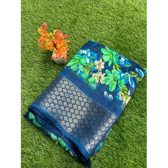 Generic Women's Cotton Printed Saree With Unstitched Blouse (Green, 5-5 Mtrs) Generic Women's Cotton Printed Saree With Unstitched Blouse (Green, 5-5 Mtrs)
