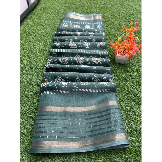Generic Women's Art Silk Printed Saree With Unstitched Blouse (Blue, 5-5 Mtrs) Generic Women's Art Silk Printed Saree With Unstitched Blouse (Blue, 5-5 Mtrs)