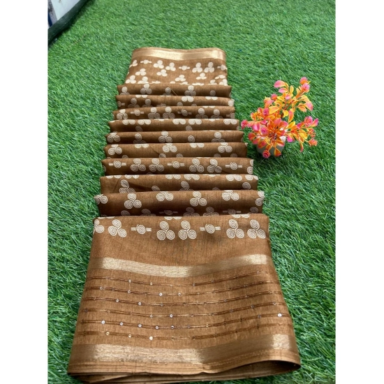 Generic Women's Art Silk Printed Saree With Unstitched Blouse (Orange, 5-5 Mtrs) Generic Women's Art Silk Printed Saree With Unstitched Blouse (Orange, 5-5 Mtrs)