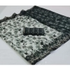 Generic Women's Cotton Printed Saree With Unstitched Blouse (Green, 5-5 Mtrs)