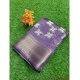 Generic Women's Cotton Printed Saree With Unstitched Blouse (Purple, 5-5 Mtrs)