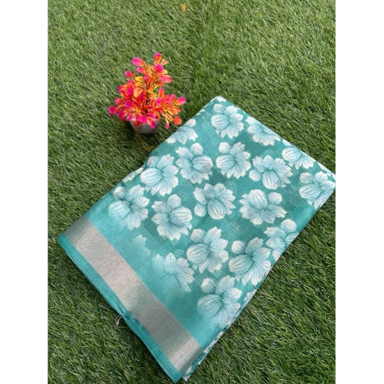 Generic Women's Cotton Printed Saree With Unstitched Blouse (Blue, 5-5 Mtrs) Generic Women's Cotton Printed Saree With Unstitched Blouse (Blue, 5-5 Mtrs)