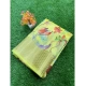 Generic Women's Cotton Printed Saree With Unstitched Blouse (Yellow, 5-5 Mtrs)