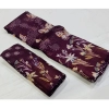 Generic Women's Cotton Printed Saree With Unstitched Blouse (Wine, 5-5 Mtrs)