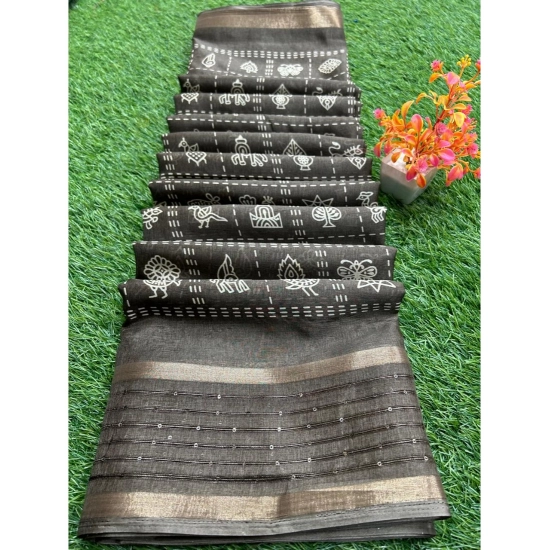 Generic Women's Art Silk Printed Saree With Unstitched Blouse (Black, 5-5 Mtrs) Generic Women's Art Silk Printed Saree With Unstitched Blouse (Black, 5-5 Mtrs)