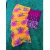 Generic Women's Georgette Printed Saree With Unstitched Blouse (Purple, 5-5 Mtrs)