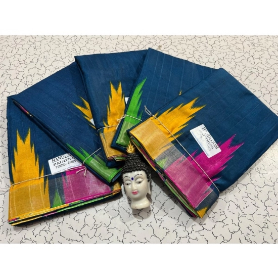 Generic Women's Tussar Silk Printed Saree With Unstitched Blouse (Blue, 5-5 Mtrs) Generic Women's Tussar Silk Printed Saree With Unstitched Blouse (Blue, 5-5 Mtrs)