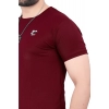 Generic Men's Casual Half Sleeve Cotton Blend Round Neck T.Shirt (WINE)