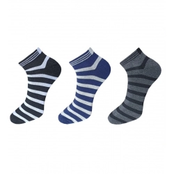 Generic 3_Pair Set Unisex Casual Cotton Solid Ankle Length Socks (Multicolor)