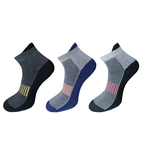Generic 3_Pair Set Unisex Casual Cotton Printed Ankle Length Socks (Multicolor)