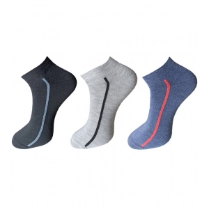 Generic 3_Pair Set Unisex Casual Cotton Solid Ankle Length Socks (Multicolor)