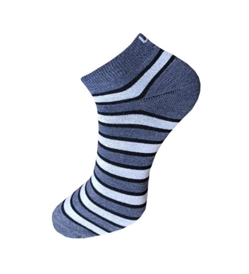 Generic 3_Pair Set Unisex Casual Cotton Striped Ankle Length Socks (Multicolor)