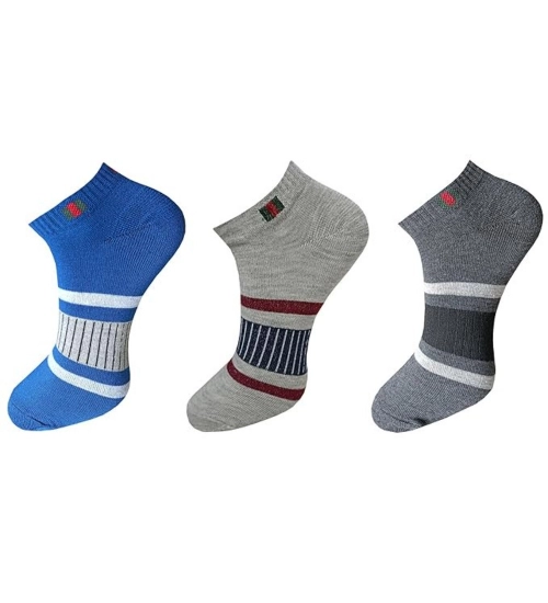 Generic 3_Pair Set Unisex Casual Cotton Printed Ankle Length Socks (Multicolor)