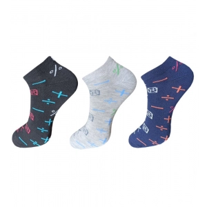 Generic 3_Pair Set Unisex Casual Cotton Printed Ankle Length Socks (Multicolor)