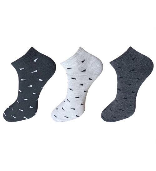 Generic 3_Pair Set Unisex Casual Cotton Printed Ankle Length Socks (Multicolor)