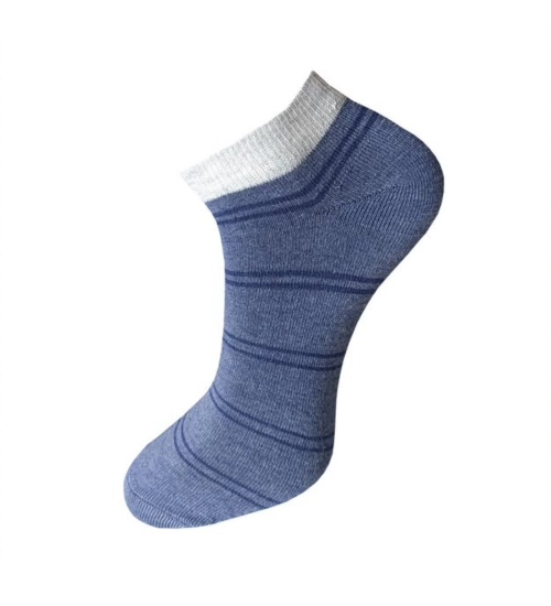Generic 3_Pair Set Unisex Casual Cotton Striped Ankle Length Socks (Multicolor)
