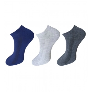 Generic 3_Pair Set Unisex Casual Cotton Solid Ankle Length Socks (Multicolor)