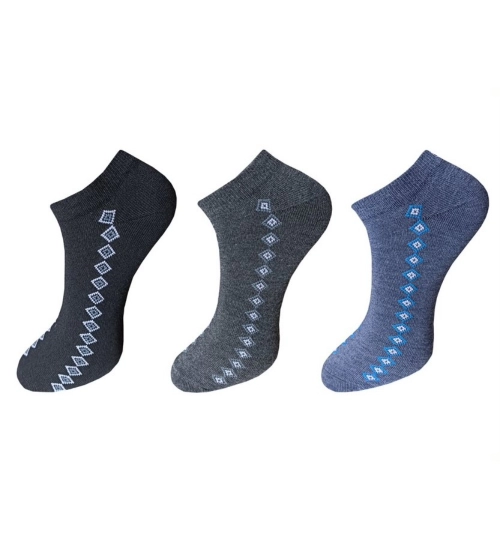 Generic 3_Pair Set Unisex Casual Cotton Printed Ankle Length Socks (Multicolor)