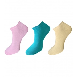 Generic 3_Pair Set Unisex Casual Cotton Solid Ankle Length Socks (Multicolor)
