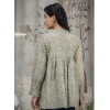 Generic Women's Cotton Printed Full Sleeve Mandarin collar Tunics (Green)