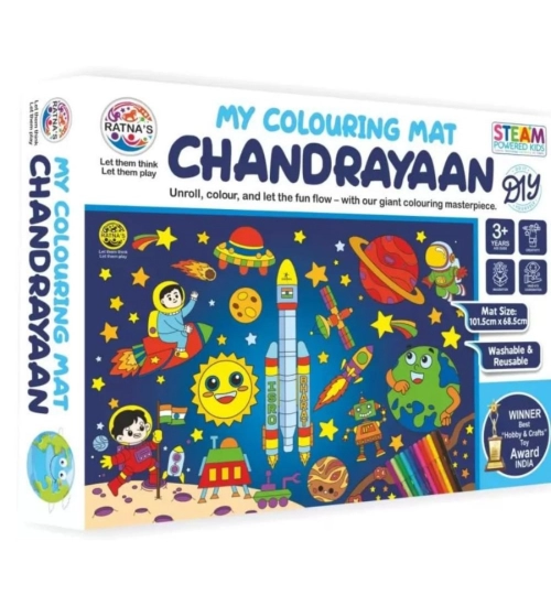 Chandrayaan Printed Colouring Mat | Canvas | Educational Toys | 3+ Years
