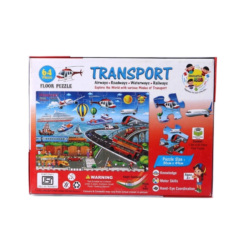 64_Pcs Set Transport Puzzle | Cardboard | Educational Toys | 4+ Years 64_Pcs Set Transport Puzzle | Cardboard | Educational Toys | 4+ Years