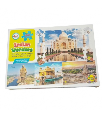 160_Pcs Set Indian Wonders Puzzle  |   Cardboard  |   Educational Toys| 3+ Years