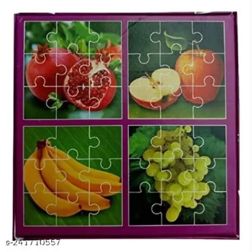 4 Pcs Set Fruits Puzzle | Cardboard | Educational Toys | 4+ Years