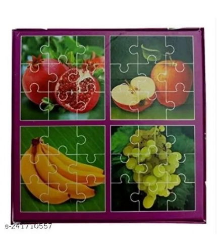 4_Pcs Set  Fruits Puzzle | Cardboard | Educational Toys | 4+ Years