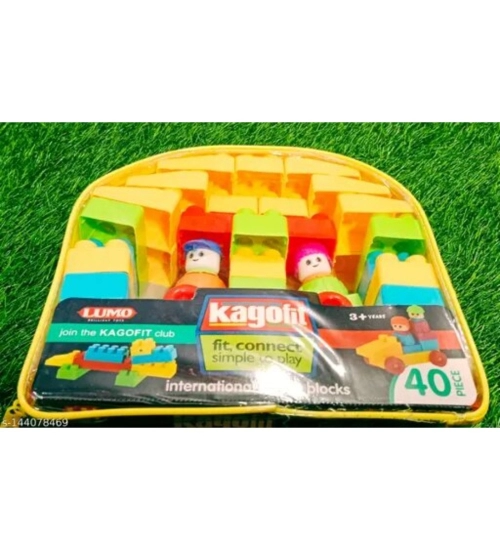 40_Pcs Set Blocks | Plastic | Educational Toys | 3+ Years