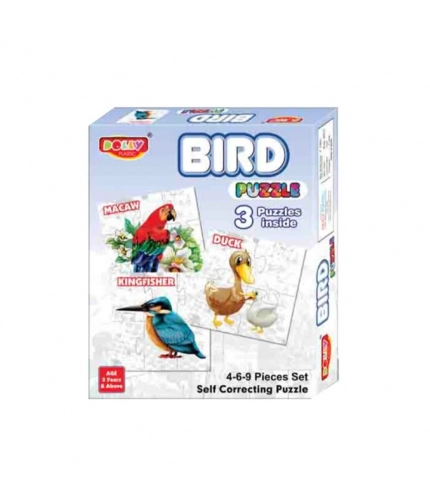 3_Pcs Set Bird Puzzle | Cardboard | Educational Toys | 3+ Years