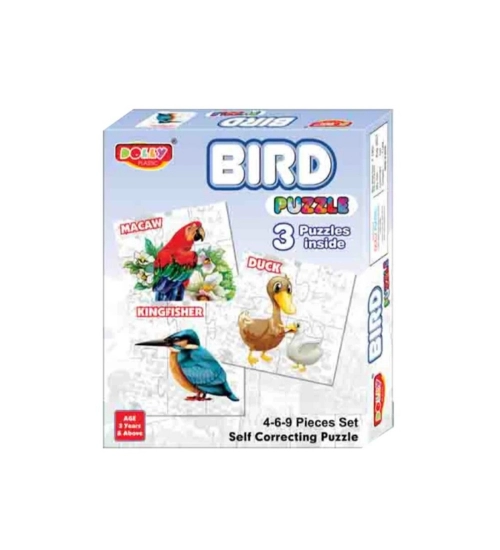 3_Pcs Set Bird Puzzle | Cardboard | Educational Toys | 3+ Years