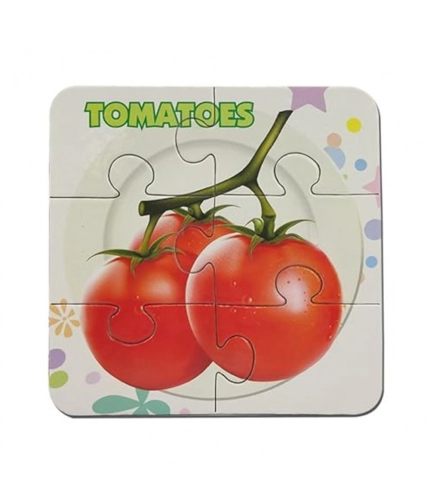 4_Pcs Set Vegetable Puzzles | Cardboard | Educational Toys | 3+ Years