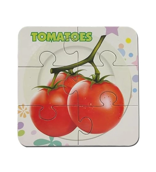 4_Pcs Set Vegetable Puzzles | Cardboard | Educational Toys | 3+ Years