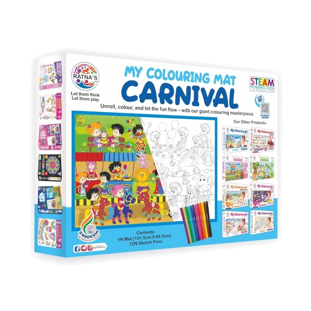 Carnival Printed Colouring Mat | Canvas | Educational Toys | 3+ Years