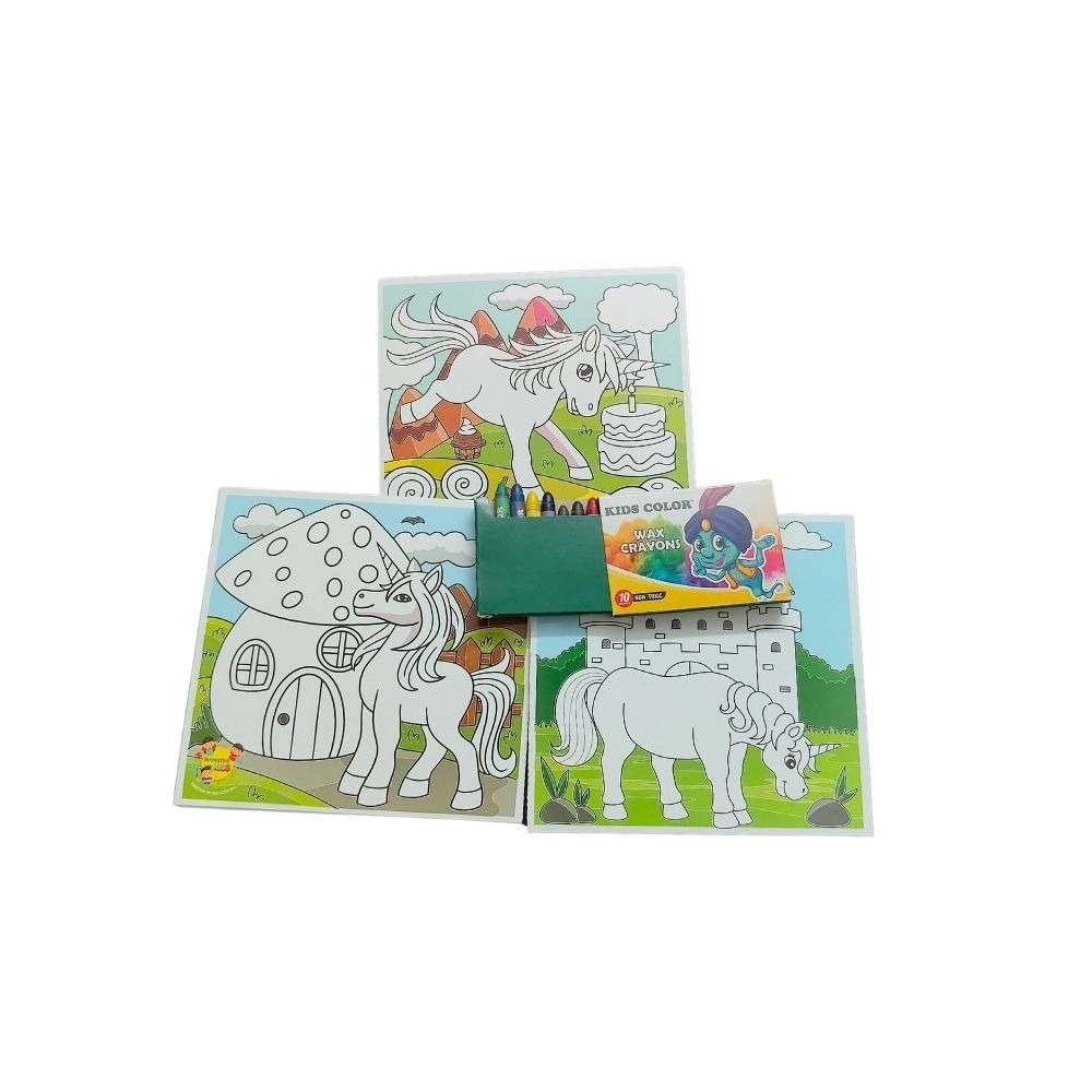Fun With Color Coloring Board-Unicorn | Cardboard | Educational Toys| 3+ Years Fun With Color Coloring Board-Unicorn | Cardboard | Educational Toys| 3+ Years