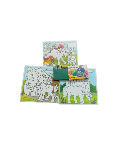 Fun With Color Coloring Board-Unicorn |   Cardboard  |   Educational Toys| 3+ Years