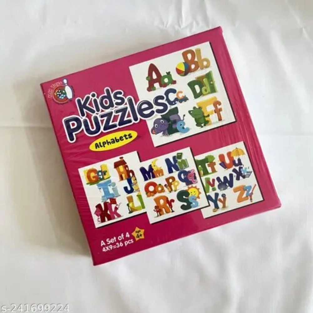 4 Pcs Set Alphapet Puzzle | Cardboard | Educational Toys | 4+ Years