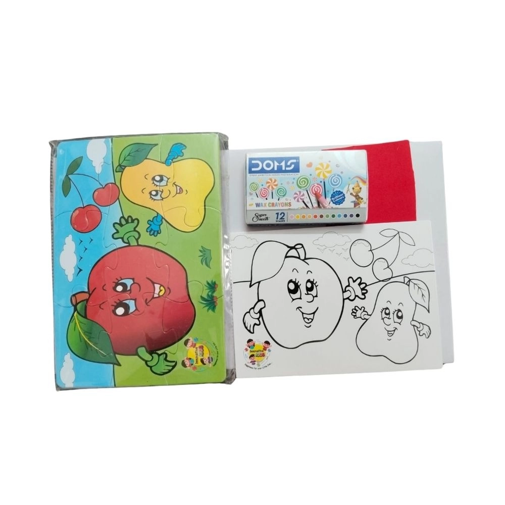 2 In 1 Puzzle & ColorsFtruit | Cardboard | Educational Toys| 3+ Years 2 In 1 Puzzle & ColorsFtruit | Cardboard | Educational Toys| 3+ Years
