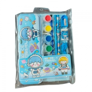 Space Travel Theme Pencil Metal Box Set |   Plastic  |   Stationery | 3+ Years