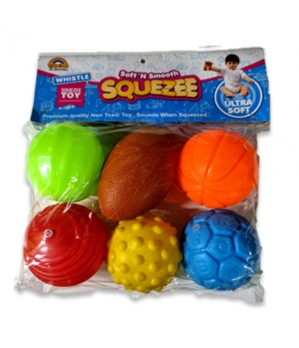 Squeeze ball (6pcs)| Plastic | Toys | 3+ Years