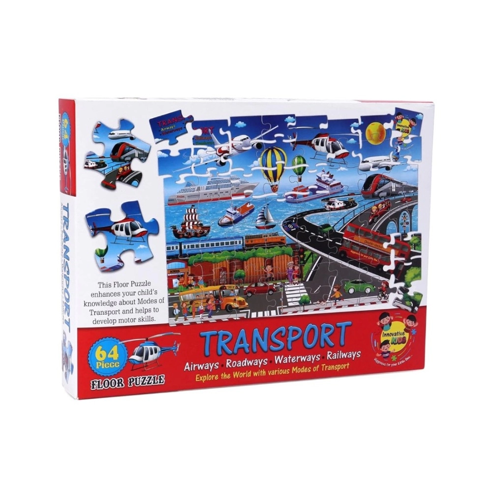 64_Pcs Set Transport Puzzle | Cardboard | Educational Toys | 4+ Years 64_Pcs Set Transport Puzzle | Cardboard | Educational Toys | 4+ Years