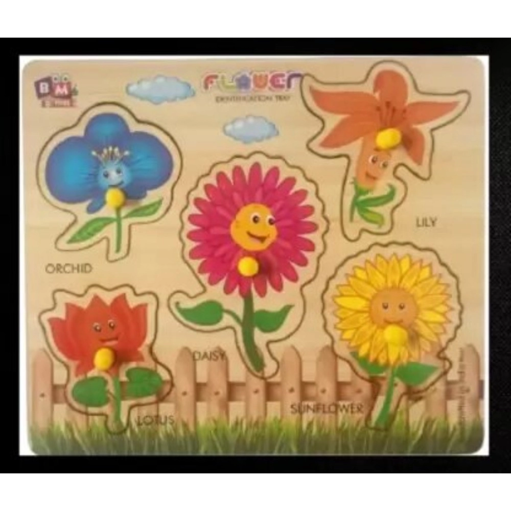 Wooden Puzzle - Flowers | Wood | Educational Toys | 3+ Years