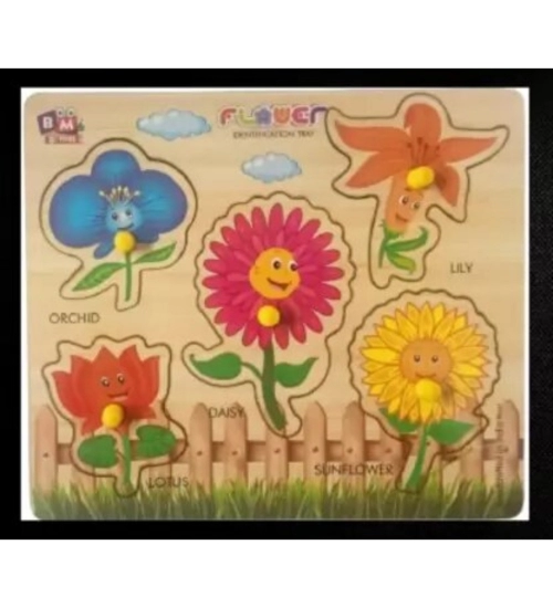 Wooden Puzzle - Flowers | Wood | Educational Toys | 3+ Years