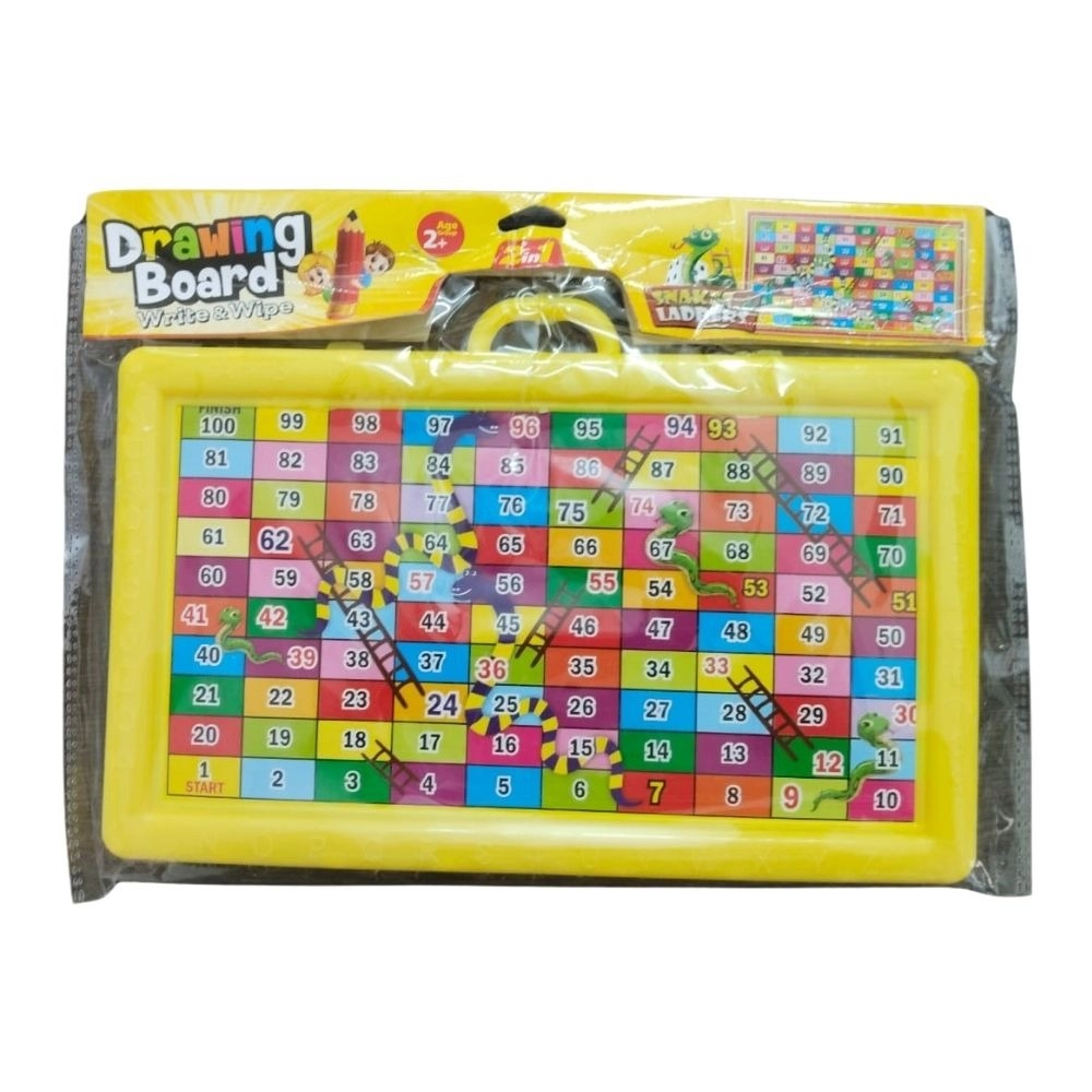 Pack Of 2 2in 1 Slate With Snake Ladder Game | Plastic | Educational Toys| 3+ Years