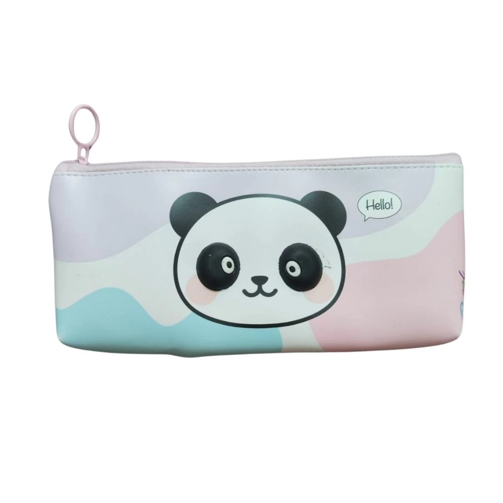 Pack Of_2 Panda Cartoon Printed Pencil Pouch | Canvas | Stationery | 3+ Years Pack Of_2 Panda Cartoon Printed Pencil Pouch | Canvas | Stationery | 3+ Years