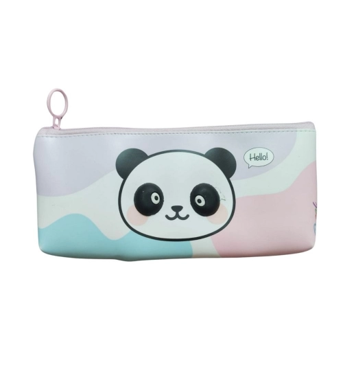 Pack Of_2 Panda Cartoon Printed Pencil Pouch |   Canvas  |   Stationery | 3+ Years